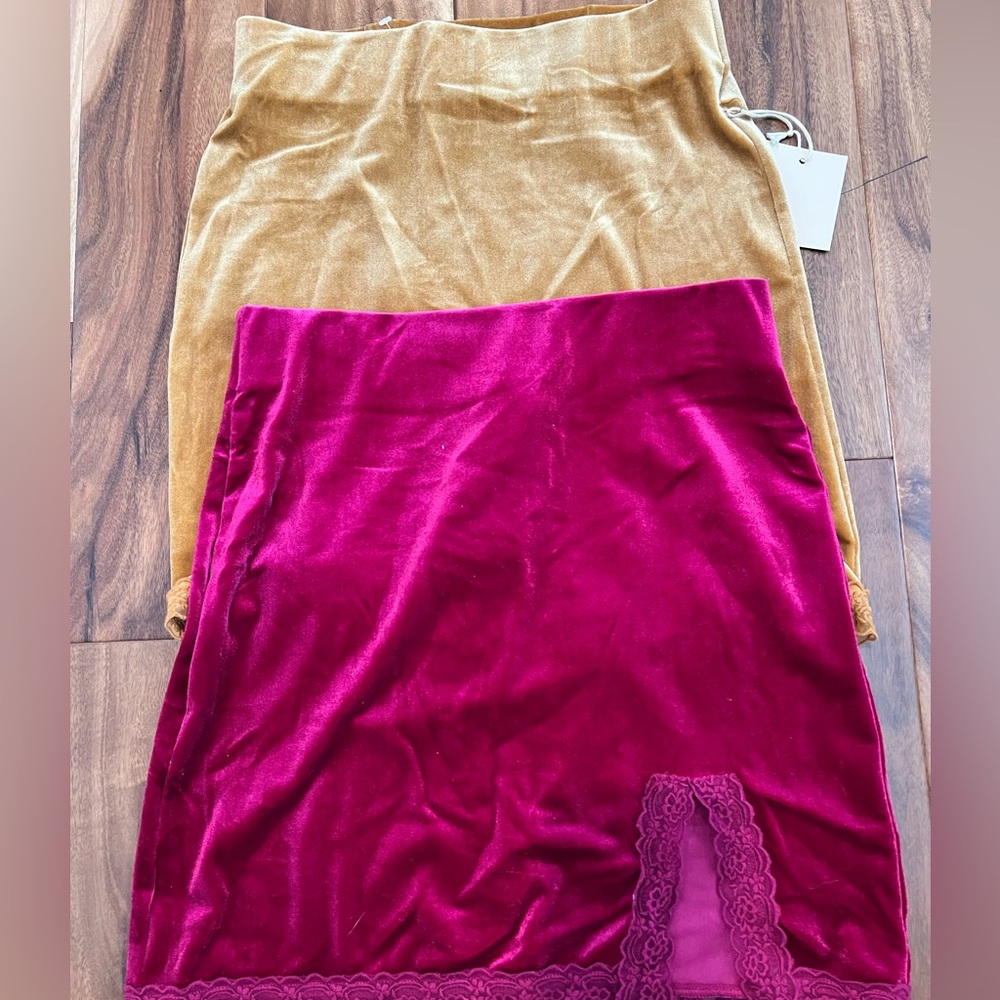 Forever 21 Velvet Mini Skirts
